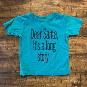 ⚡️3/$20 Santa Christmas Shirt, 12 months baby holiday tee🎄